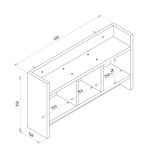 Ράφι Τοίχου DRAPER Φυσικό Μοριοσανίδα/Μελαμίνη 64x14x35cm