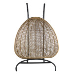 Κούνια Πολυθρόνα ABRONIUS Φυσικό Μέταλλο/Rattan 130x68x195cm