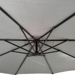Ομπρέλα Κήπου Κρεμαστή ISLAY Γκρι/Μαύρο Μέταλλο/Ύφασμα Φ3x2.45m
