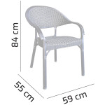 Καρέκλα Κήπου Eco Μπλε Ανακυκλωμένο PP 59x55x84cm