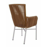 Πολυθρόνα Κήπου BLUENILE Λευκό/Καφέ Αλουμίνιο/Rattan 56x60x89cm