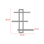 Ράφι Τοίχου MERLINE Φυσικό Ξύλο 40x10x60cm