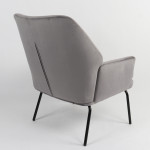 Πολυθρόνα ZINGIBER Γκρι Βελούδο/Μέταλλο 82.5x69x77cm