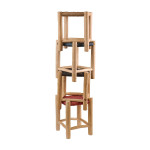 Σκαμπό NOOR κόκκινο 35 x 35 x 47
