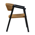 Πολυθρόνα CACTUS φυσικό με μαύρο σκελετό 57 x 64.5 x 76