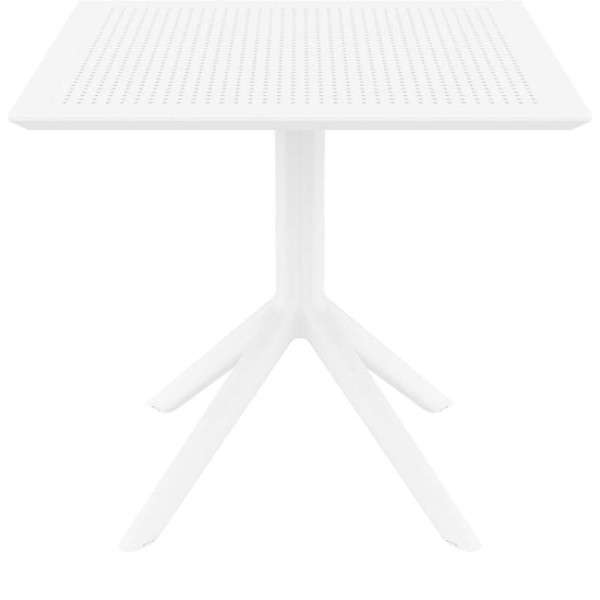 SKY ΤΡΑΠΕΖΙ 80X80X74εκ. WHITE ΠΟΛ/ΝΙΟΥ