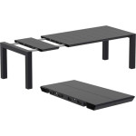 VEGAS BLACK 100X180/220εκ. ΕΠΕΚΤ.ΤΡΑΠΕΖΙ ΠΟΛ/ΝΙΟΥ