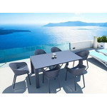 VEGAS DARK GREY 100X180/220εκ. ΕΠΕΚΤ.ΤΡΑΠΕΖΙ ΠΟΛ/ΝΙΟΥ