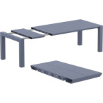 VEGAS DARK GREY 100X180/220εκ. ΕΠΕΚΤ.ΤΡΑΠΕΖΙ ΠΟΛ/ΝΙΟΥ