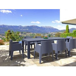 VEGAS DARK GREY 100X260/300εκ. ΕΠΕΚΤ.ΤΡΑΠΕΖΙ ΠΟΛ/ΝΙΟΥ