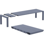 VEGAS DARK GREY 100X260/300εκ. ΕΠΕΚΤ.ΤΡΑΠΕΖΙ ΠΟΛ/ΝΙΟΥ