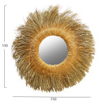 ΚΑΘΡΕΠΤΗΣ ΤΟΙΧΟΥ ΣΤΡΟΓΓΥΛΟΣ ME PANDAN GRASS ΧΡΩΜΑ ΦΥΣΙΚΟ-ΧΡΥΣΟ 110x5x1