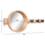 ΚΑΘΡΕΠΤΗΣ ΤΟΙΧΟΥ ΣΤΡΟΓΓΥΛΟΣ SCUTTLE HM4222 FIR WOOD&MDF-BLACK METAL 80