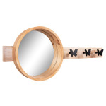 ΚΑΘΡΕΠΤΗΣ ΤΟΙΧΟΥ ΣΤΡΟΓΓΥΛΟΣ SCUTTLE HM4222 FIR WOOD&MDF-BLACK METAL 80