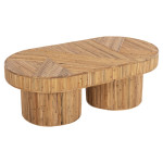 ΤΡΑΠΕΖΙ ΣΑΛΟΝΙΟΥ GATSBY ΟΒΑΛ TOP HM9870 RATTAN ΧΡΩΜΑ ΦΥΣΙΚΟ 110x59x39Υ