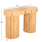 ΚΟΝΣΟΛΑ ΟΒΑΛ GATSBY HM9871 ΦΥΣΙΚΟ RATTAN ΣΕ ΦΥΣΙΚΟ ΧΡΩΜΑ 110x45x74,5Υε