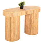 ΚΟΝΣΟΛΑ ΟΒΑΛ GATSBY HM9871 ΦΥΣΙΚΟ RATTAN ΣΕ ΦΥΣΙΚΟ ΧΡΩΜΑ 110x45x74,5Υε