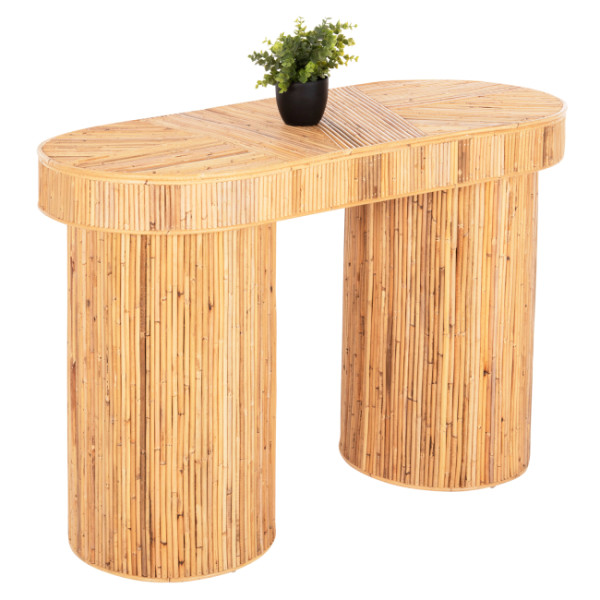 ΚΟΝΣΟΛΑ ΟΒΑΛ GATSBY HM9871 ΦΥΣΙΚΟ RATTAN ΣΕ ΦΥΣΙΚΟ ΧΡΩΜΑ 110x45x74,5Υε