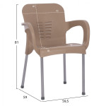 ΠΟΛΥΘΡΟΝΑ ΠΟΛΥΠΡΟΠΥΛΕΝΙΟΥ RECYCLED KAREK HM5592.12 ΜΠΕΖ ΧΡΩΜΑ 59,5x59x