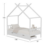 ΚΡΕΒΑΤΙ ΠΑΙΔΙΚΟ KLARICE HM680.03 τ.MONTESSORI-2 ΣΥΡΤΑΡΙΑ-ΞΥΛΟ ΠΕΥΚΟΥ Λ