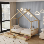 ΚΡΕΒΑΤΙ ΠΑΙΔΙΚΟ KLARICE HM680.01 τ.MONTESSORI-2 ΣΥΡΤΑΡΙΑ-ΞΥΛΟ ΠΕΥΚΟ ΦΥ