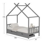 ΚΡΕΒΑΤΙ ΠΑΙΔΙΚΟ KLARICE HM680.05 τ.MONTESSORI-2 ΣΥΡΤΑΡΙΑ- ΞΥΛΟ ΠΕΥΚΟΥ