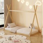 ΚΡΕΒΑΤΙ ΠΑΙΔΙΚΟ MUNK HM681.01 τ.MONTESSORI ΜΑΣΙΦ ΞΥΛΟ ΠΕΥΚΟΥ ΦΥΣΙΚΟ- 1