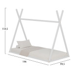 ΚΡΕΒΑΤΙ ΠΑΙΔΙΚΟ MUNK HM681.03 τ.MONTESSORI ΜΑΣΙΦ ΞΥΛΟ ΠΕΥΚΟΥ ΛΕΥΚΟ- 19
