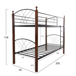 ΚΟΥΚΕΤΑ ΚΡΕΒΑΤΙ STOREY HM687 ΜΑΥΡΟ ΜΕΤΑΛΛΟ-ΚΑΡΥΔΙ RUBBERWOOD-ΓΙΑ ΣΤΡΩΜ