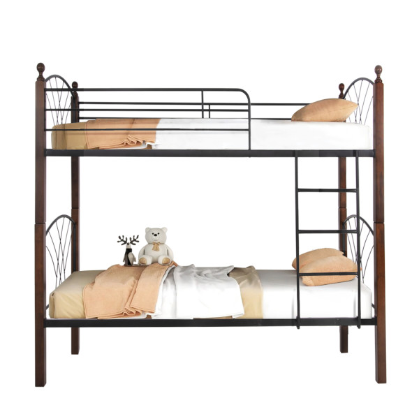 ΚΟΥΚΕΤΑ ΚΡΕΒΑΤΙ STOREY HM687 ΜΑΥΡΟ ΜΕΤΑΛΛΟ-ΚΑΡΥΔΙ RUBBERWOOD-ΓΙΑ ΣΤΡΩΜ