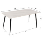 ΤΡΑΠΕΖΙ ΤΡΑΠΕΖΑΡΙΑΣ SINTERED STONE TOM HM8588.02 WHITE MARBLE 160x90x7