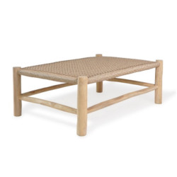 ΤΡΑΠΕΖΙ ΣΑΛΟΝΙΟΥ LONDER HM5985 ΞΥΛΟ ΤΕΑΚ- ΣΥΝΘΕΤΙΚΟ RATTAN-ΦΥΣΙΚΟ 119x