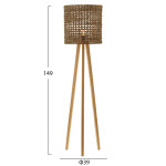 ΕΠΙΔΑΠΕΔΙΟ ΦΩΤΙΣΤΙΚΟ HM4351 RUBBERWOOD-RATTAN-PAPER ROPE ΣΕ ΦΥΣΙΚΟ Φ36