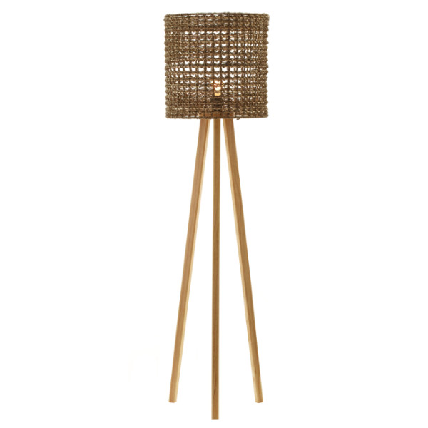 ΕΠΙΔΑΠΕΔΙΟ ΦΩΤΙΣΤΙΚΟ HM4351 RUBBERWOOD-RATTAN-PAPER ROPE ΣΕ ΦΥΣΙΚΟ Φ36
