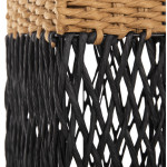 ΦΩΤΙΣΤΙΚΟ ΔΑΠΕΔΟΥ HM4355 ΜΕΤΑΛΛΟ-PAPER ROPE ΣΕ ΜΠΕΖ ΑΜΜΟΥ-ΜΑΥΡΟ 21x21x