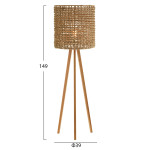 ΕΠΙΔΑΠΕΔΙΟ ΦΩΤΙΣΤΙΚΟ HM4352 RUBBERWOOD-RATTAN-SEAGRASS ΣΕ ΦΥΣΙΚΟ Φ39x1