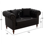 ΚΑΝΑΠΕΣ 2ΘΕΣΙΟΣ Τ. CHESTERFIELD CIELLE ΣΕ ΧΡΩΜΑ ΚΑΦΕ HM3184.03 152x85x