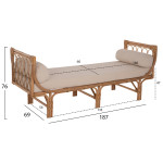 ΚΑΝΑΠΕΣ ΕΞΩΤΕΡΙΚΟΥ ΧΩΡΟΥ CHARMELLA HM9659 ΦΥΣΙΚΟ RATTAN-ΜΠΕΖ ΜΑΞΙΛΑΡΙΑ