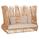 ΚΑΝΑΠΕΣ ΕΞ. ΧΩΡΟΥ ZEPHYR HM5988 ΚΑΛΑΜΙΑ RATTAN ΦΥΣΙΚΟ-ΜΠΕΖ ΜΑΞΙΛΑΡΙΑ 2