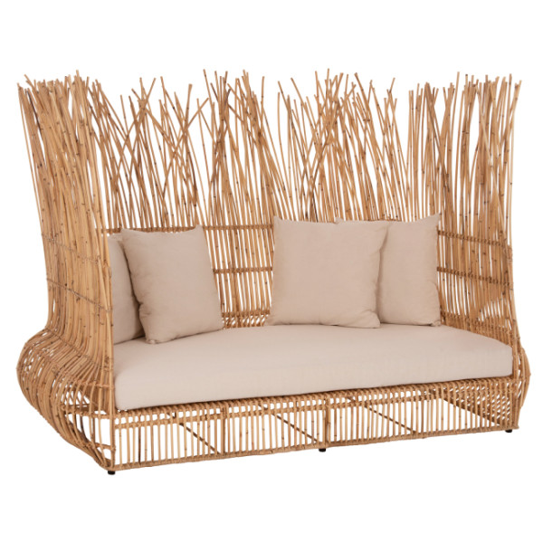 ΚΑΝΑΠΕΣ ΕΞ. ΧΩΡΟΥ ZEPHYR HM5988 ΚΑΛΑΜΙΑ RATTAN ΦΥΣΙΚΟ-ΜΠΕΖ ΜΑΞΙΛΑΡΙΑ 2