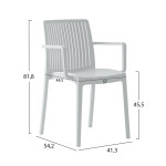 ΠΟΛΥΘΡΟΝΑ ΠΟΛΥΠΡΟΠΥΛΕΝΙΟΥ IDA HM6127.01 ΛΕΥΚΗ 53x50x82Υεκ.