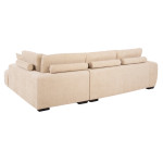 ΚΑΝΑΠΕΣ ΓΩΝΙΑ (ΔΕΞΙΑ) COVEN HM3266.01R ΕΚΡΟΥ ΥΦΑΣΜΑ 298x102-208x85Υεκ.