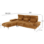 ΓΩΝΙΑΚΟΣ ΚΑΝΑΠΕΣ (ΑΡΙΣΤΕΡΗ) CONVERT HM3268.02L ΚΕΡΑΜΙΔΙ ΥΦΑΣΜΑ 283x188