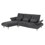 ΓΩΝΙΑΚΟΣ ΚΑΝΑΠΕΣ (ΑΡΙΣΤΕΡΗ) CONVERT HM3268.03L ΓΚΡΙ ΥΦΑΣΜΑ 283x188x100