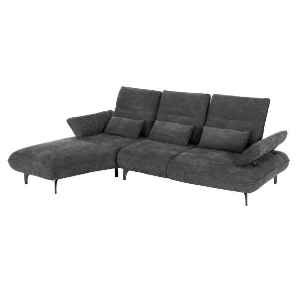 ΓΩΝΙΑΚΟΣ ΚΑΝΑΠΕΣ (ΑΡΙΣΤΕΡΗ) CONVERT HM3268.03L ΓΚΡΙ ΥΦΑΣΜΑ 283x188x100