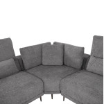 ΚΑΝΑΠΕΣ ΓΩΝΙΑ SYMMET HM3269.03 ΓΚΡΙ ΥΦΑΣΜΑ-ΑΝΘΡΑΚΙ ΠΟΔΙΑ 314x314x90-10