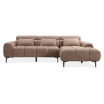 ΚΑΝΑΠΕΣ ΔΕΞΙΑ ΓΩΝΙΑ DIVYA HM3267.01R ΣΥΝΘ.SUEDE ΑΝΟΙΧΤΟ ΚΑΦΕ 264x175x9