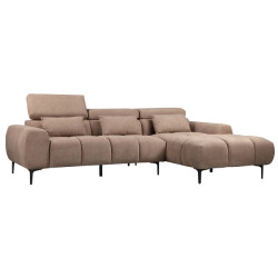 ΚΑΝΑΠΕΣ ΔΕΞΙΑ ΓΩΝΙΑ DIVYA HM3267.01R ΣΥΝΘ.SUEDE ΑΝΟΙΧΤΟ ΚΑΦΕ 264x175x9