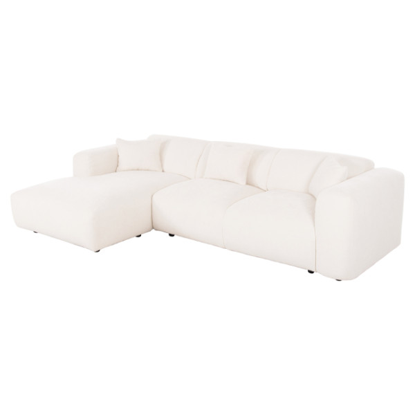 ΚΑΝΑΠΕΣ ΓΩΝΙΑ (ΑΡΙΣΤΕΡΗ) BRICKEN HM3275.02L ΛΕΥΚΟ ΥΦΑΣΜΑ 110-282x98-16