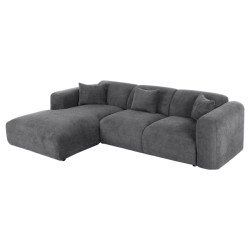 ΚΑΝΑΠΕΣ ΓΩΝΙΑ (ΑΡΙΣΤΕΡΗ) BRICKEN HM3275.04L ΑΝΘΡΑΚΙ ΥΦΑΣΜΑ 110-282x98-